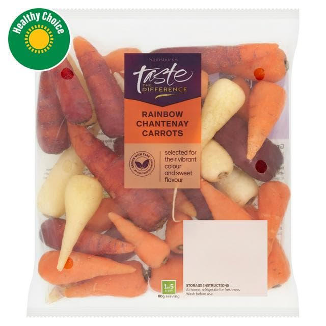 Sainsbury's Rainbow Chantenay Carrots, Taste the Difference 400g - gallery image 1