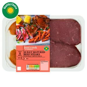 Sainsbury's Just Cook 300g 21 Day Matured Beef Steaks with Smoky Chipotle Melts