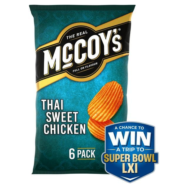 McCoy's Thai Sweet Chicken Multipack Crisps 6 Pack - gallery image 1
