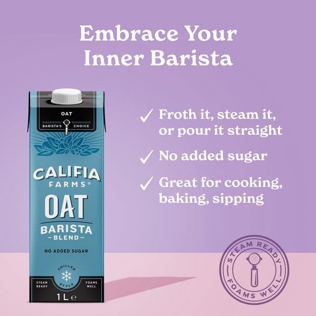 Califia Farms 1L Chilled Oat Barista Blend - gallery image 2