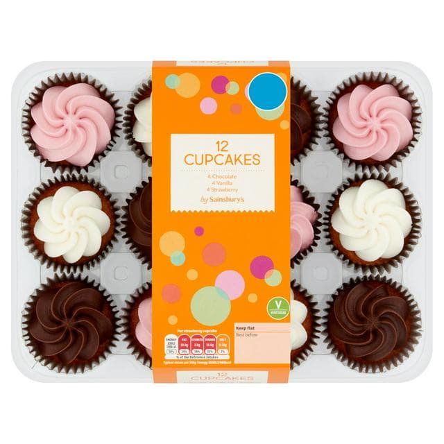 Sainsbury's Cupcakes x12 516g - gallery image 1