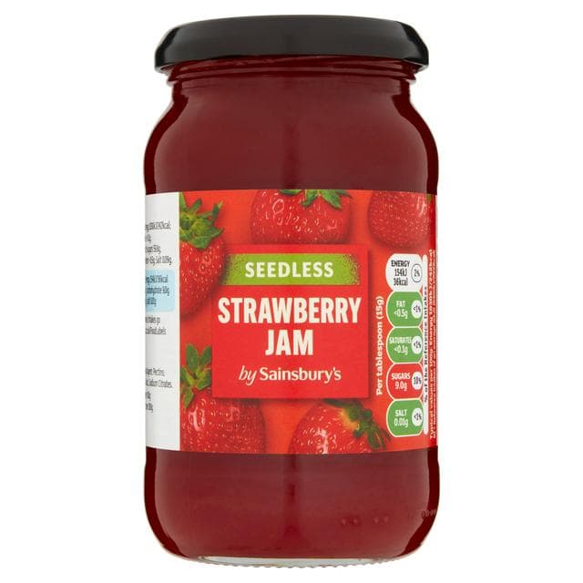 Sainsbury's Seedless Strawberry Jam 454g - gallery image 1