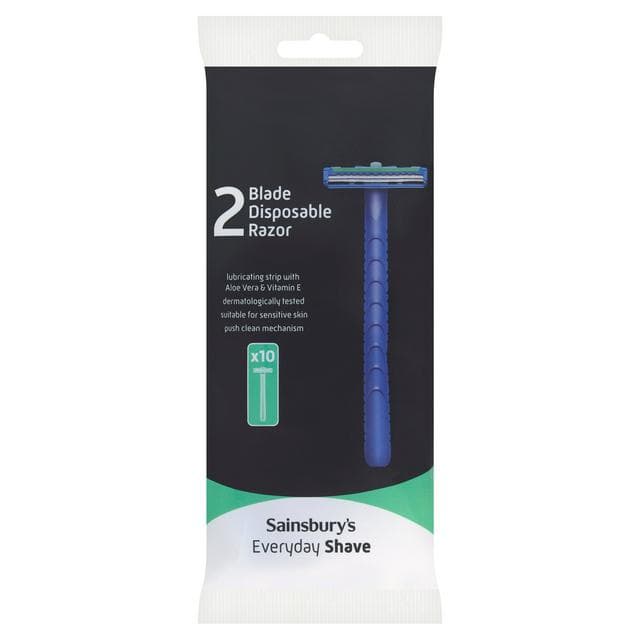Sainsbury's Everyday 2 Blade Disposable Razor x10 - gallery image 1