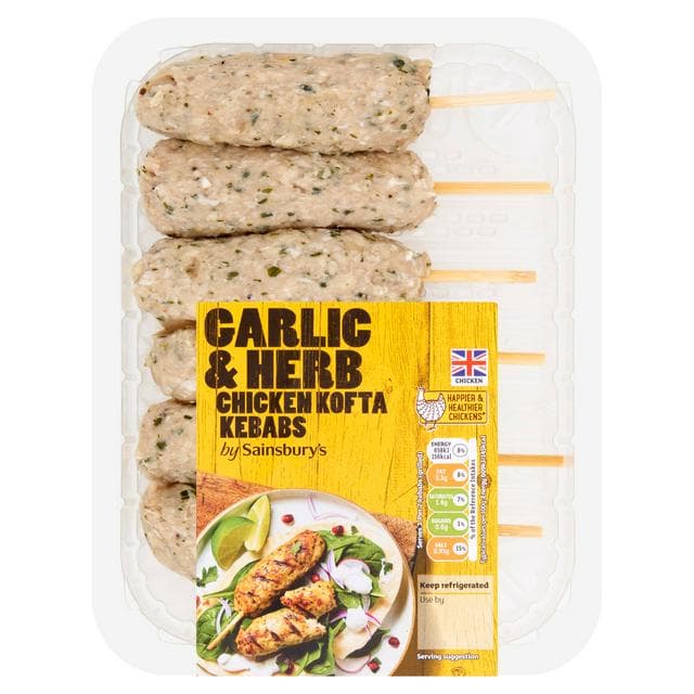 Sainsbury's Garlic & Herb British Chicken Kebabs x6 360g - gallery image 1
