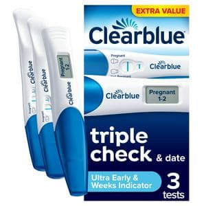Clearblue Pregnancy Tests Triple check & Date 3 Pack