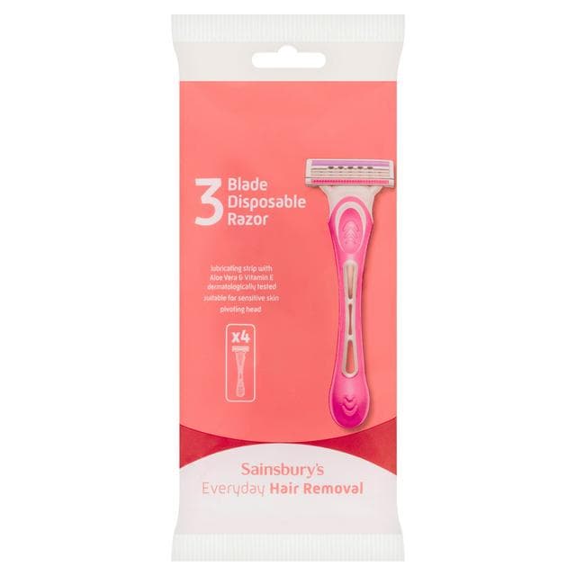 Sainsbury's Smooth! 3 Blade Disposable Razors x4 - gallery image 1