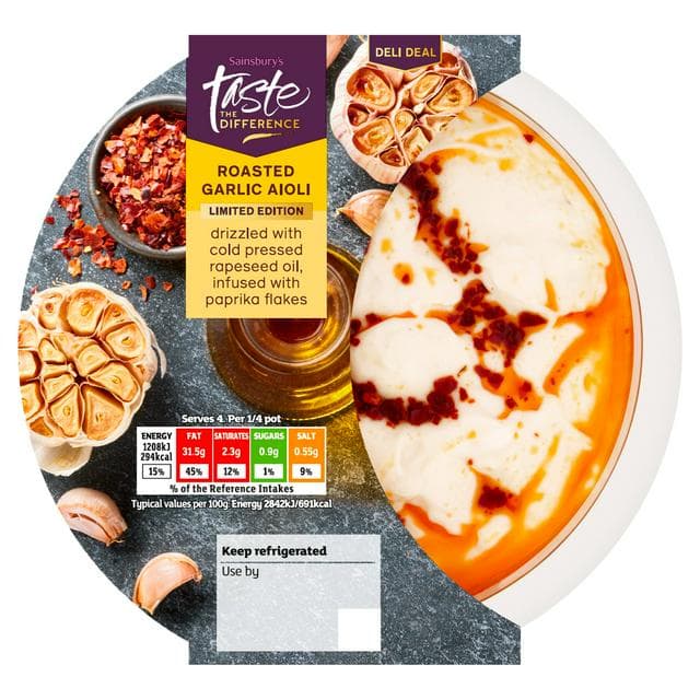 Sainsbury's Roasted Garlic Aioli, Limited Edition, Taste the Difference 170g - gallery image 1