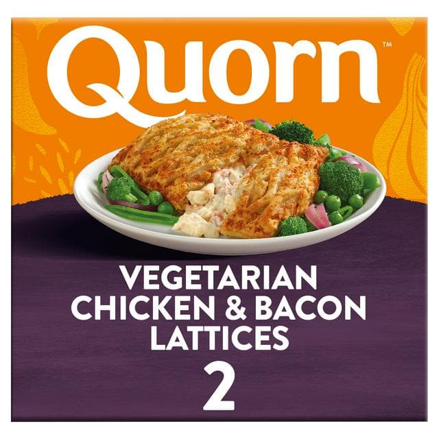 Quorn 2 x Vegetarian Chicken & Bacon Lattices 300g - gallery image 1