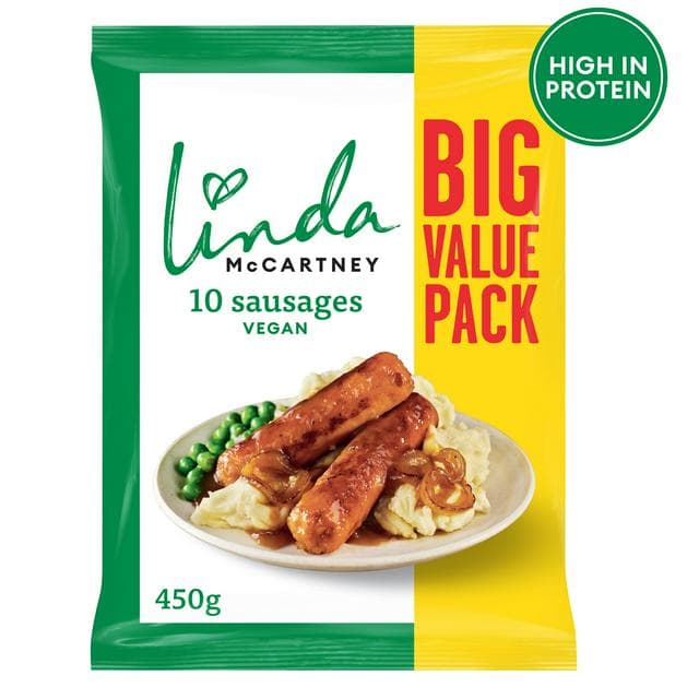 Linda McCartney's 10 Vegetarian Sausages 450g - gallery image 1