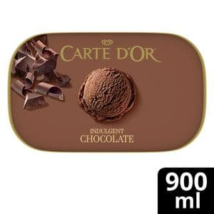 Carte D'or Indulgent Chocolate Ice Cream Dessert Tub 900ml