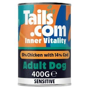 Tails.com Inner Vitality Advanced Nutrition Sensitive Grain Free Recipe Adult Wet Dog Food 1-7 Years 400g