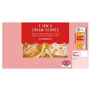 Sainsbury's Jam & Cream Scones, Summer Edition 2x60g
