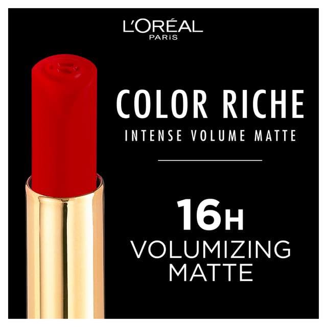 L'Oreal Paris Color Riche Intense Volume Matte 16hr Volumizing Matte Lipstick 241 Coral Irreverent - gallery image 3