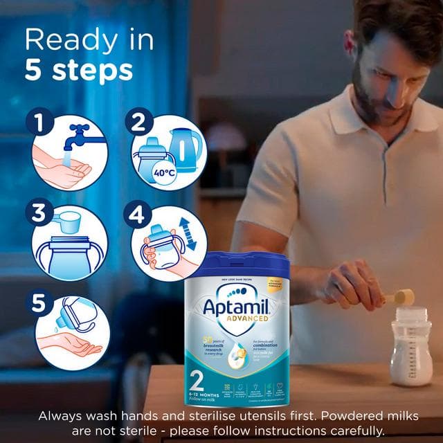 Aptamil Advanced 2 Follow On Baby Milk Formula Powder 6-12 Months 800g - gallery image 3