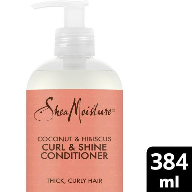 SheaMoisture Coconut & Hibiscus Curl & Shine Conditioner Adds Shine to Dry Curly Hair 384ml - gallery image 1