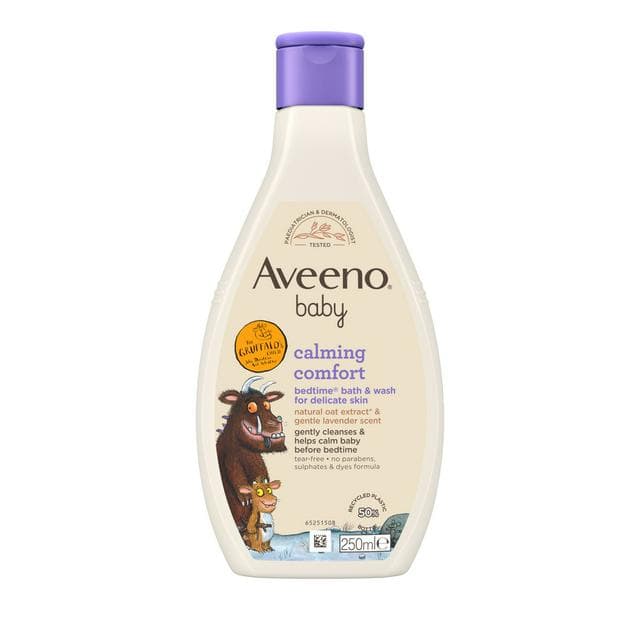 Aveeno Baby Calming Comfort Bedtime Bath & Wash Baby Bath 250ml - gallery image 1