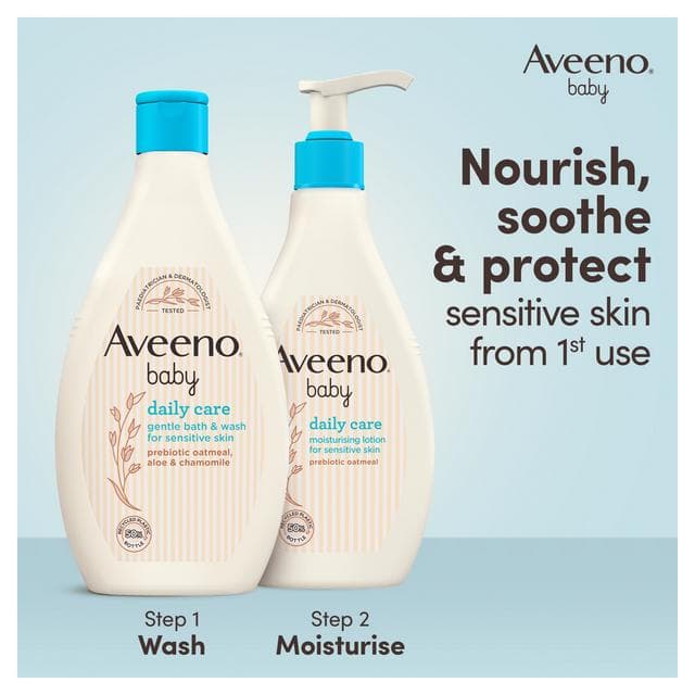 Aveeno Baby Gentle Bath & Wash Baby Bath For Sensitive Skin 400ml - gallery image 4