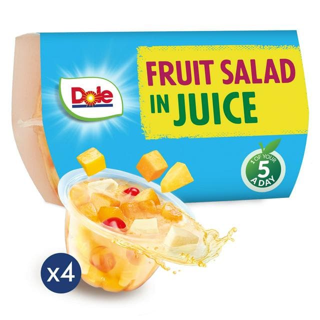 Dole Fruit Salad Cherry In Juice Fruit Snacks 4x113g - gallery image 1