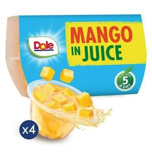 Dole Mango In Juice Fruit Snacks 4x113g