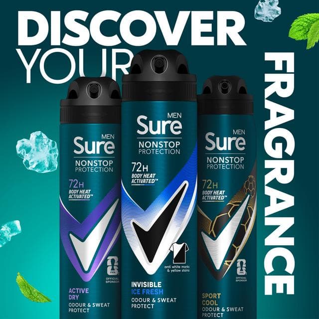 Sure Men Invisible Ice 72h Nonstop Protection Antiperspirant Deodorant 150ml - gallery image 5