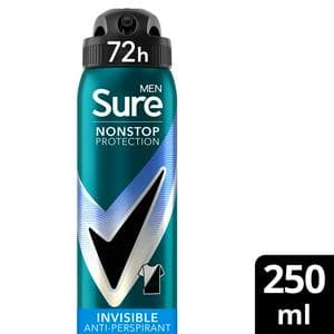 Sure Men 250ml Invisible Ice Fresh 72h Nonstop Protection Antiperspirant Deodorant
