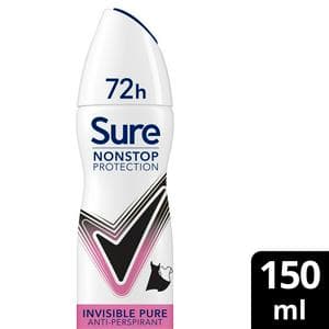 Sure Women Invisible Pure 72h Nonstop Protection Antiperspirant Deodorant 150ml
