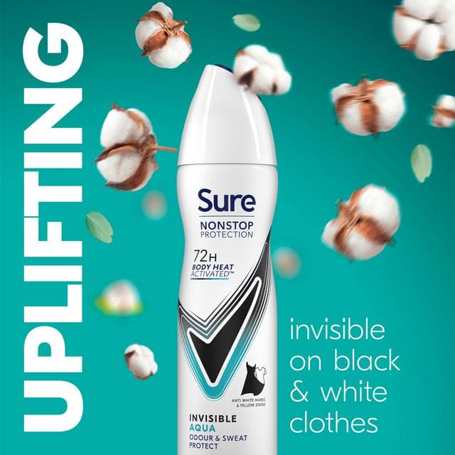 Sure Women Invisible Aqua 72h Nonstop Protection Antiperspirant Deodorant 150ml - gallery image 3