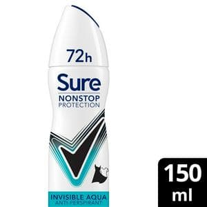 Sure Women Invisible Aqua 72h Nonstop Protection Antiperspirant Deodorant 150ml