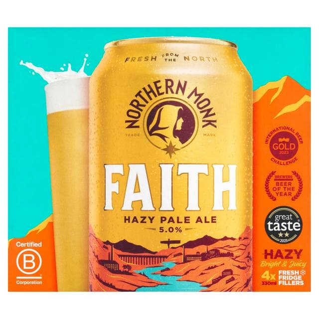 Northern Monk Faith Hazy Pale Ale 4x330ml - gallery image 1