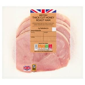 Sainsbury's British Honey Roast Thick Cut Ham 150g