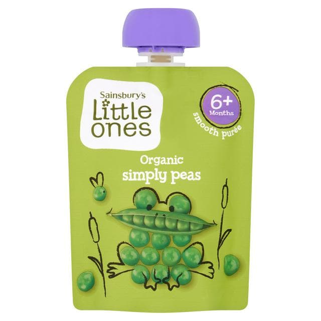 Sainsbury's Little Ones Organic Simply Peas 6+ Months 70g - gallery image 1
