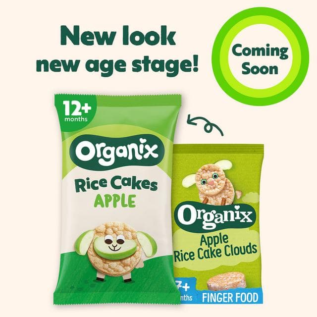Organix Apple Rice Cake Clouds Organic Baby Snacks 7 months+ 40g - gallery image 2