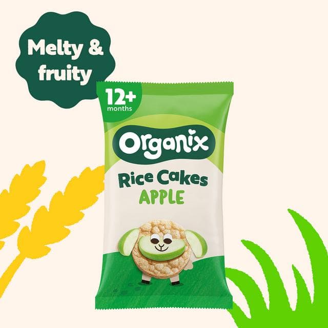 Organix Apple Rice Cake Clouds Organic Baby Snacks 7 months+ 40g - gallery image 3