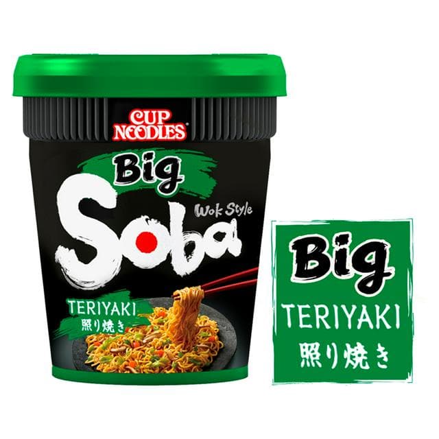 Nissin Soba Teriyaki Instant Wok Style Noodles Big Pot 113g - gallery image 1