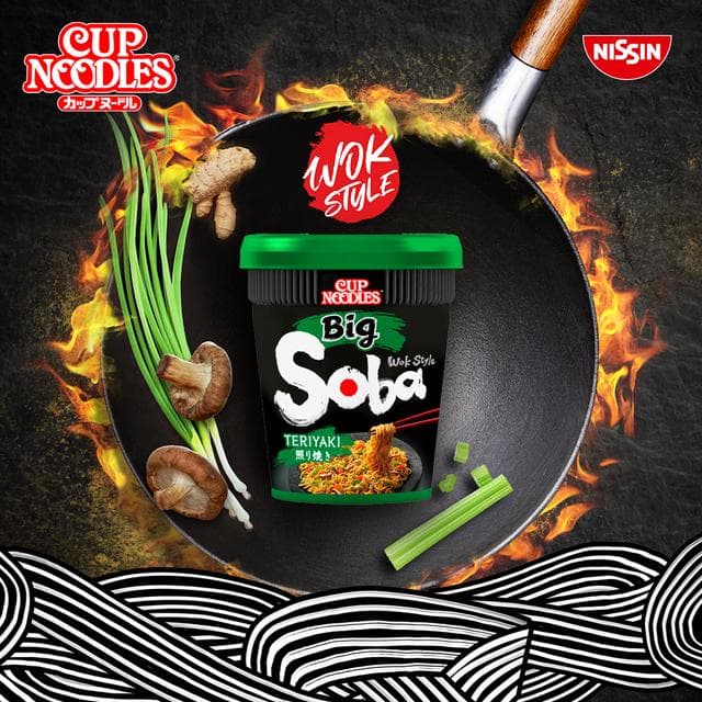 Nissin Soba Chilli Instant Wok Style Noodles Big Pot 115g - gallery image 2