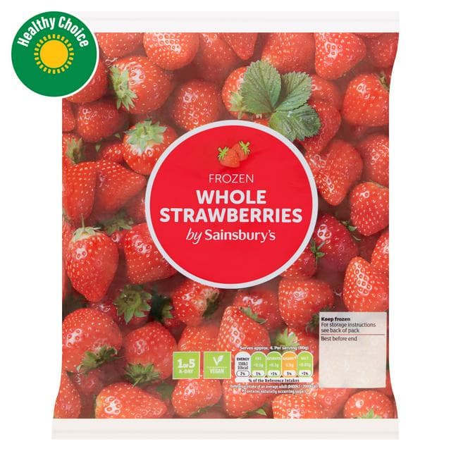 Sainsbury's Frozen Whole Strawberries 350g - gallery image 1