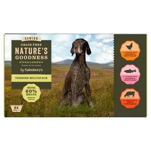 Sainsbury's Nature's Goodness 6 x 395g Terrine Multipack Senior Dog Food