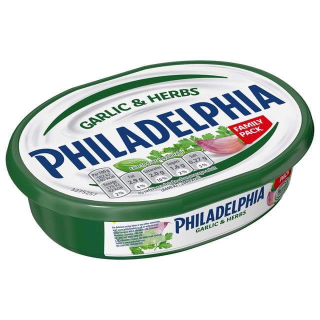 Philadelphia 280g Family Pack Garlic & Herbs Soft Cream Cheese Tub - gallery image 5