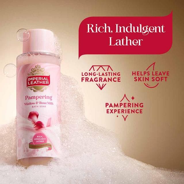 Imperial Leather 500ml Mallow & Rose Milk Pampering Bath Soak - gallery image 3