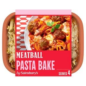 Sainsbury's Meatball Pasta Bake Ready Meal For 4 1.5kg