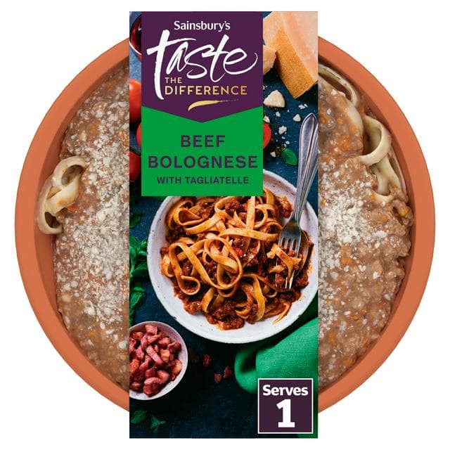 Sainsbury's Beef Bolognese with Tagliatelle Ready Meal For 1, Taste the Difference 400g - gallery image 1