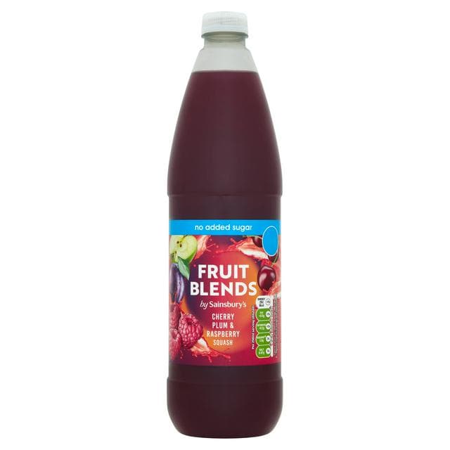 Sainsbury's Fruit Blends Cherry Plum & Rasbperry Squash 1L - gallery image 1