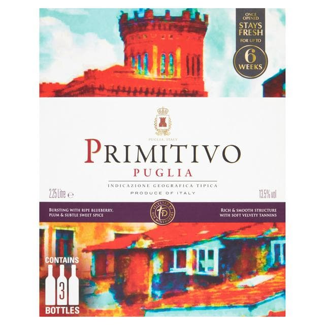 Sainsbury's Primitivo Puglia Red Boxed Wine, Taste the Difference 225cl - gallery image 1