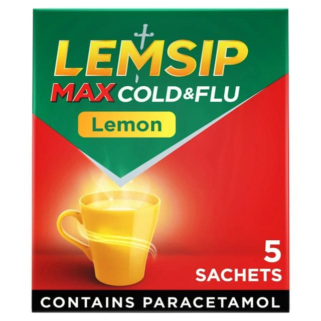 Lemsip Max Cold & Flu Lemon Sachets x5 - gallery image 1