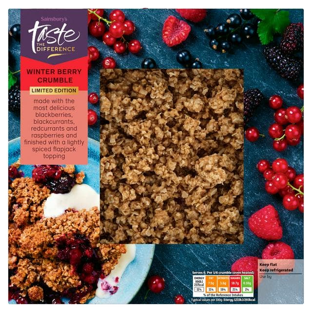 Sainsbury's 500g Winter Berry Crumble, Taste the Difference, Limited Edition - gallery image 1