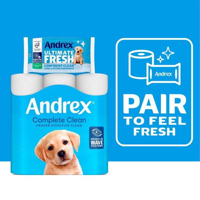 Andrex Ultimate Fresh Flushable Odour Control Moist Toilet Tissue Wipes Quad Pack 4x36 - gallery image 5