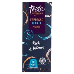 Sainsbury's Espresso Decaff Pods, Taste the Difference x10 52g