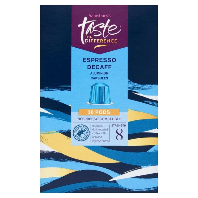 Sainsbury's Espresso Decaff Pods, Taste the Difference x30 156g - gallery image 1