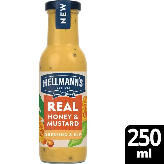 Hellmann's Real Honey & Mustard Salad Dressing & Dip 250ml - gallery image 1