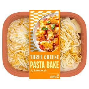 Sainsbury's Three Cheese Pasta Bake Ready Meal For 2 750g